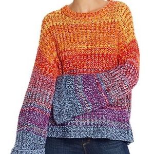 Aqua Marled Rainbow Sweater